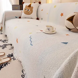 Copridivano Morbido in Ciniglia Con Nappe Motivo Cielo Stellato Protezione per Mobili Soggiorno Decorazione Casa Moderna