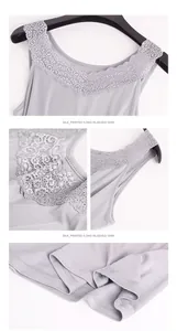 Close-up of intricate floral lace neckline and high-quality silk vest stitching details