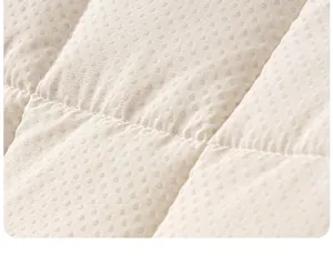 Detail of American retro sofa cushion showing anti-slip dots and quilted fabric texture
