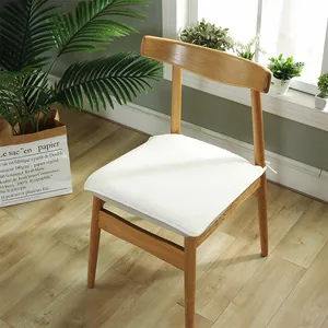 Coussin De Chaise En Fausse Fourrure De Lapin Doux Couleur Unie Minimaliste Galette De Siège Pour Tabouret De Bureau Avec Sangles Fixes Antidérapant