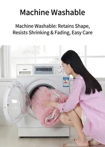 Tappetino per davanzale in peluche rosa lavabile in lavatrice per una facile pulizia