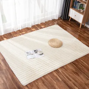 Tappeto Nordico in Peluche Lungo Ispessito Antiscivolo Tappetino a Righe Morbido per Soggiorno Camera da Letto Copridivano