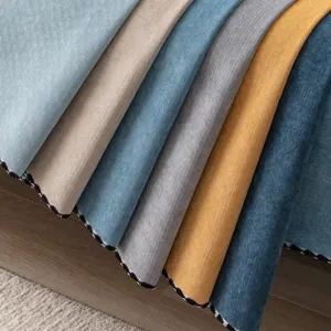 Close-up of waterproof velvet fabric swatches in diverse colors for sofa cushion covers