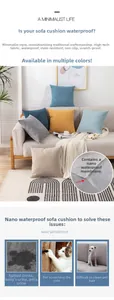 Detail der wasserdichten Sofa-Schutzfolie mit Nano-Schicht für Haustiere und Babys