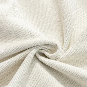 Funda de sofá de chenilla blanco crema con textura acanalada de estilo japonés nórdico