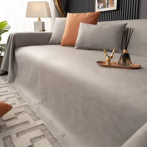 Housse de Canapé Imperméable en Tissu Technique Moderne Minimaliste Couleur Unie Antidérapante pour Salon Protecteur de Meubles pour Animaux