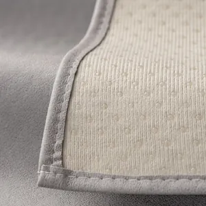 Waterproof non-slip gray sofa cover with anti-slip silicone dots and fine edge stitching