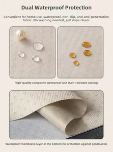Detailed cross-section of waterproof sofa cover fabric with dual protective layers