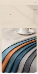 Close-up of waterproof sofa fabric texture in multiple colors including beige and grey