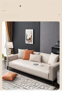 Detail of off-white waterproof sofa cover with non-slip texture and modern home decor