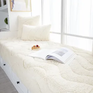 Nordic Style Plush Bay Window Mat Non Slip Wave Quilted Padded Window Sill Cushion For Bedroom Balcony Tatami Seat Pad