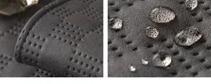 Nahaufnahme von wasserdichtem Tech-Stoff Sofabezug mit atmungsaktiver Perforation