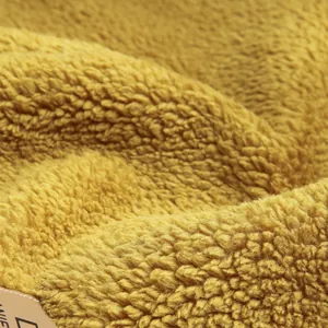 Thick ginger plush seat cushion made of warm lamb wool fabric for office chairs