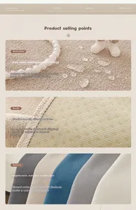 Close-up of five-layer waterproof sofa cover with anti-slip silicone particles and texture