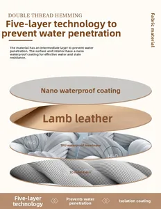 Sezione trasversale del tessuto impermeabile a 5 strati con rivestimento nano