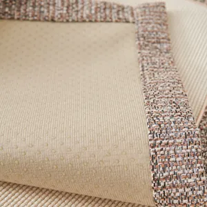Modern chenille sofa cushion with non-slip backing and durable woven texture edges