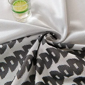 Cooling ice silk sofa cover with luxury jacquard letter pattern for summer protection