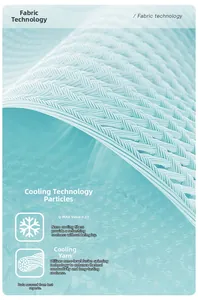 Macro detail of cooling ice silk fabric with V-shaped weave and Q-Max 0.23 technology