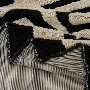 Luxuriöser schwarz-weißer Zebra-Plüsch-Sofabezug mit rutschfester Rückseite für Sofa