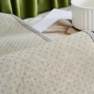 Non-slip American pastoral sofa cushion with beige fabric and anti-skid rubber dots
