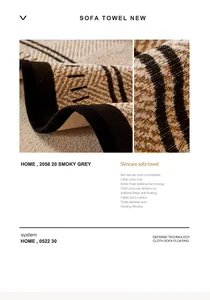 Close-up of smoky grey chenille fabric showing herringbone weave and soft texture