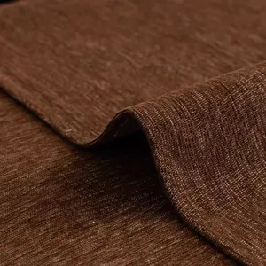 Bruine chenille bankkussenhoes met luxe gouddraadweefsel en gestructureerde afwerking