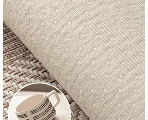 Detail of non-slip silicone backing on a Japanese style linen sofa cushion cover
