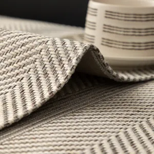 Japanese style non-slip sofa cover with fine linen-like cross-weave texture and neutral tones