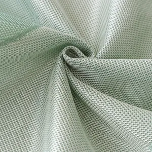 Cooling ice silk sofa cover with green and white honeycomb breathable mesh fabric