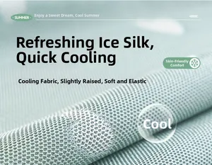 Close-up of mint green cooling fabric with honeycomb mesh texture for summer sofa covers