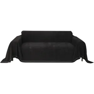Universal black herringbone sofa cover cloth for full protection of long sofas