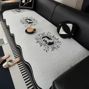 Coussin de Canapé Moderne en Chenille Jacquard Antidérapant Résistant aux Griffes de Chat Protecteur de Meubles pour Salon Déco Luxe