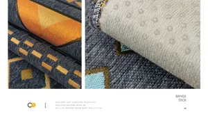 Détails de la housse de canapé en chenille bohème avec motif et envers antidérapant