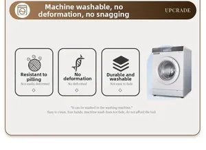 Detail showing machine washable, anti-pilling, and durable chenille sofa cover features