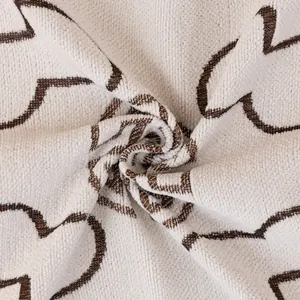 Chinese style minimalist cat-proof sofa cover blanket with brown heart pattern