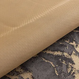 Housse de canapé en velours avec feuille d'or et envers antidérapant durable