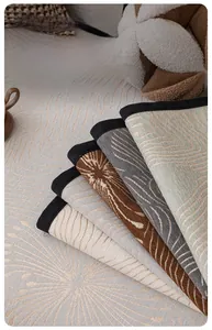 Macro shot of wavy texture on chenille sofa cover with healthy reactive dyeing process