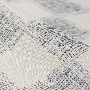 Copridivano antiscivolo in finto lino con trama intrecciata beige e grigia protettiva