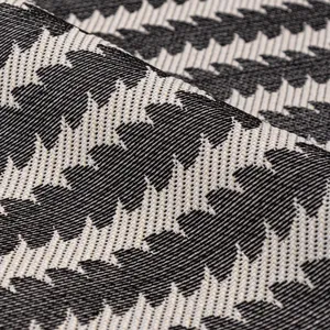 Funda de sofá antideslizante estilo japonés con estampado de pata de gallo en blanco y negro