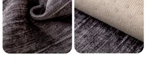Détail macro de la texture du tissu chenille gris et des points de silicone antidérapants