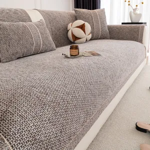 Alfombrilla para Sofá Minimalista de Chenilla Protector de Muebles Jacquard Antideslizante Lavable Funda de Sofá Textura Tejida
