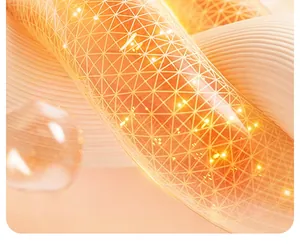 Macro detail of high-tech heating mesh structure inside the plush sofa cover fiber