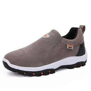 Men Outdoor Casual Slip-on Shoes Breathable Mesh Sneakers Comfortable Walking Hiking Shoes Non-slip Travel Sports Footwear