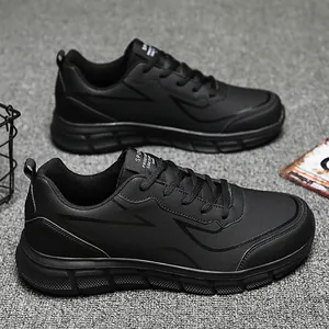 Chaussures Décontractées de Sport pour Hommes Hiver Chaud Doublé Polaire Grande Taille 48 Cuir Synthétique Léger Lacets Basses Baskets Antidérapantes