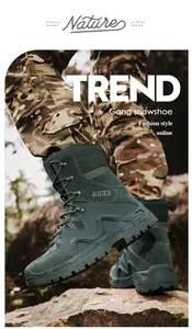 Detail of military tactical boots featuring AS33 logo and rugged high-top nubuck leather