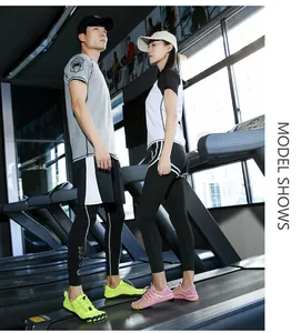 Outdoor fitness shoes and quick-dry sportswear worn by models on a treadmill in a gym