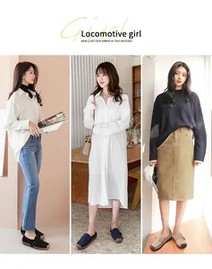 Schicke Outfits mit atmungsaktiven flachen Slipper-Schuhen zu Jeans und Röcken im Casual-Stil