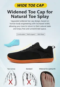 Detailed comparison of wide toe box design for ergonomic comfort on outdoor shoes
