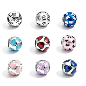 Assortimento di ciondoli in acciaio inossidabile con smalto per bracciali fai-da-te