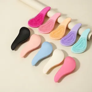 Detangling Hair Brush Massage Comb Ergonomic Plastic Wet Dry Use Haircare Styling Tool For Women Girls